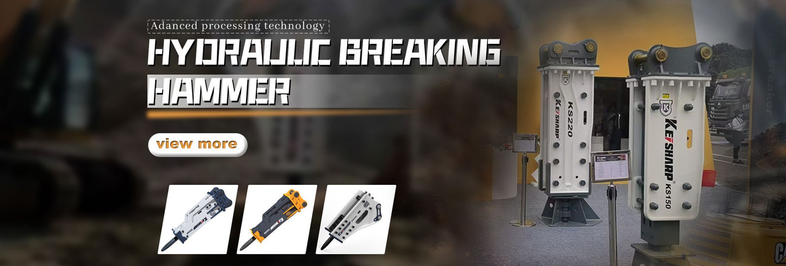 KS100 Excavator Hydraulic Digger Hammers  For Demolition Work