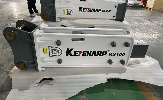 KS100 Bagger Hydraulische Felsbrechermaschine Obertyp 75 mm Schieferdurchmesser