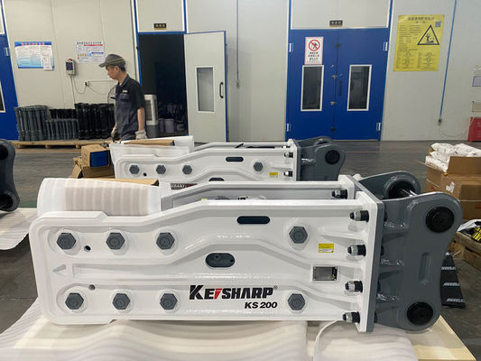 KS200 Top-Typ Hydraulischer Brecher 135 mm Schieferdurchmesser für 18-22 Tonnen Bagger