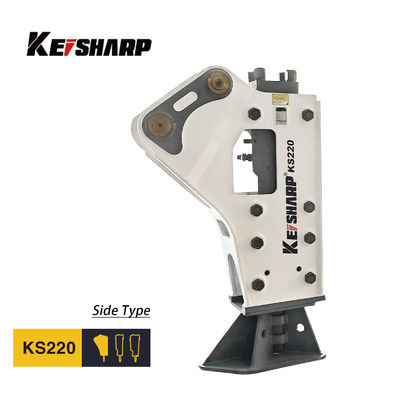 KS220 Seitentyp Hydraulischer Brecher 140 mm Kiesel Durchmesser 400-550 bpm für 20-27 Tonnen Bagger